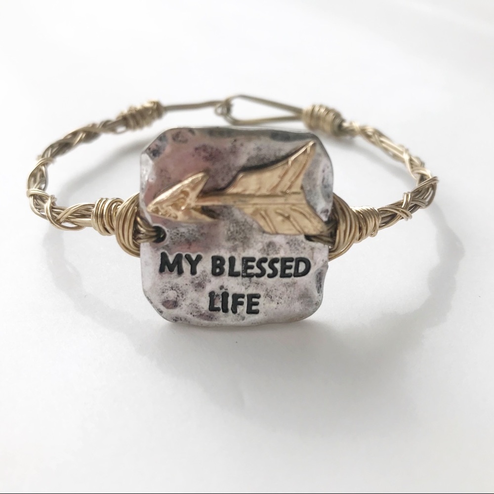 My Blessed Life Wire Wrapped Bracelet with Arrow